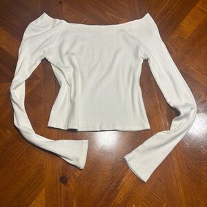 John Galt off the shoulder Long Sleeve Top